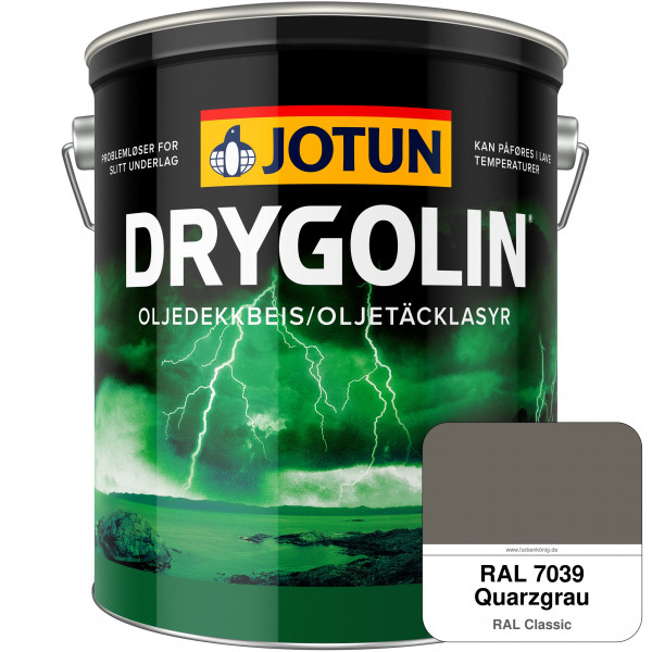 DRYGOLIN Oljedekkbeis - Deckende & wetterbeständige Öllasur für Außen (RAL 7039 Quarzgrau)