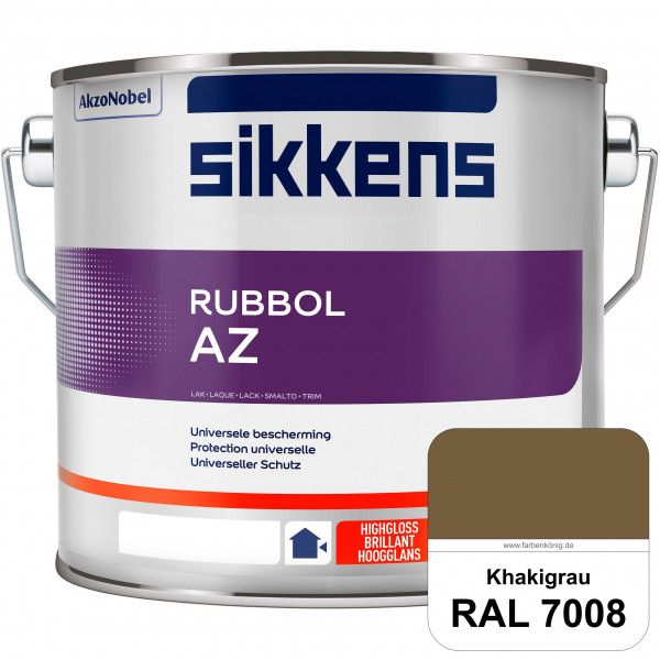 Rubbol AZ (RAL 7008 Khakigrau) Hochwertiger, universeller Hochglanzlack (lösemittelhaltig) außen