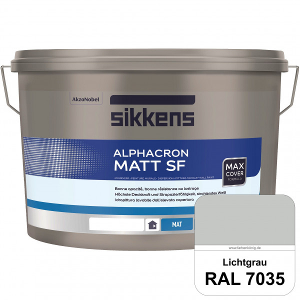 Alphacron Matt SF (RAL 7035 Lichtgrau) stumpfmatte & hochwertige Premium-Wandfarbe (innen)