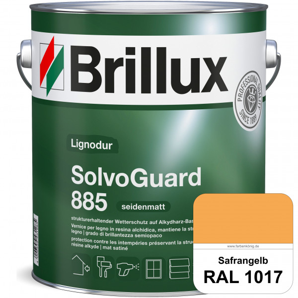 SolvoGuard 885 (RAL 1017 Safrangelb) deckende oder lasierende seidenmatte Alkydharz-Holzfarbe für au