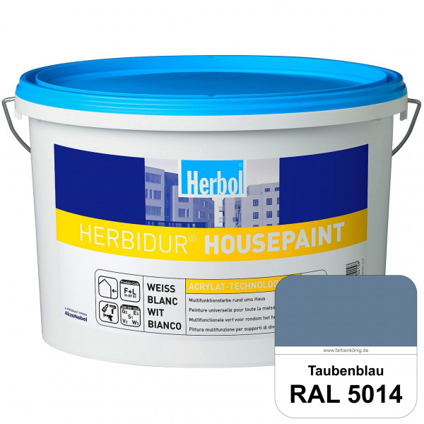 Herbidur Housepaint (RAL 5014 Taubenblau) seidenmatte Reinacrylat-Fassadenfarbe