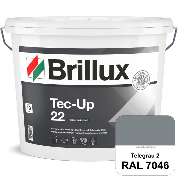 Tec-Up 22 (RAL 7046 Telegrau 2) Höchst wetterbeständige Dachfarbe auf Reinacrylat-Basis