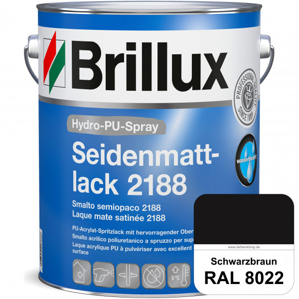 Hydro-PU-Spray Seidenmattlack 2188 (RAL 8022 Schwarzbraun) hochwertiger Lack speziell für das XVLP-S