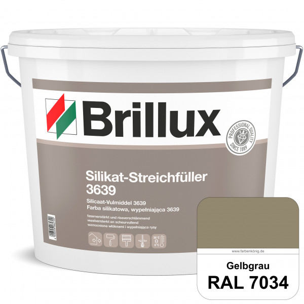 Silikat-Streichfüller ELF 3639 (RAL 7034 Gelbgrau) Wetterbeständiger, gebrauchsfertiger Streichfülle