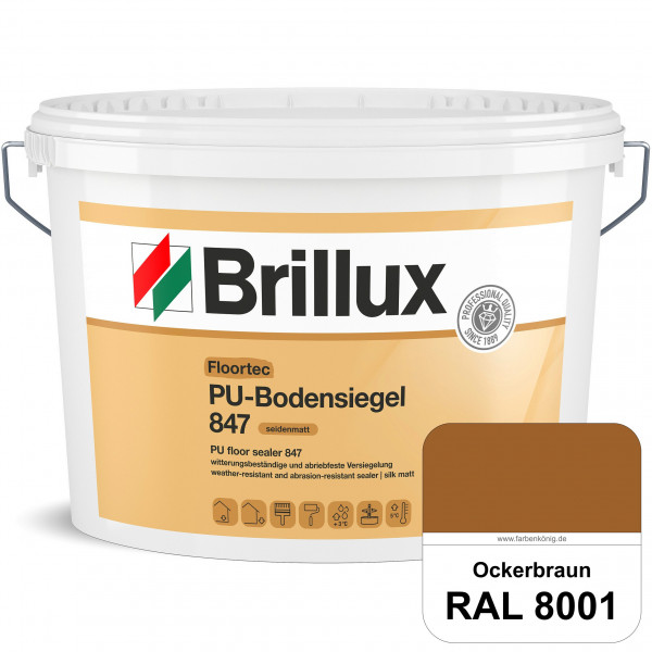 Floortec PU-Bodensiegel ELF 847 (RAL 8001 Ockerbraun) seidenmatt, witterungsbeständig, außen & innen