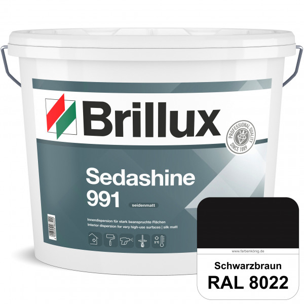 Sedashine 991 (RAL 8022 Schwarzbraun) Seidenmatte Innendispersion für hoch strapazierfähige & gut re