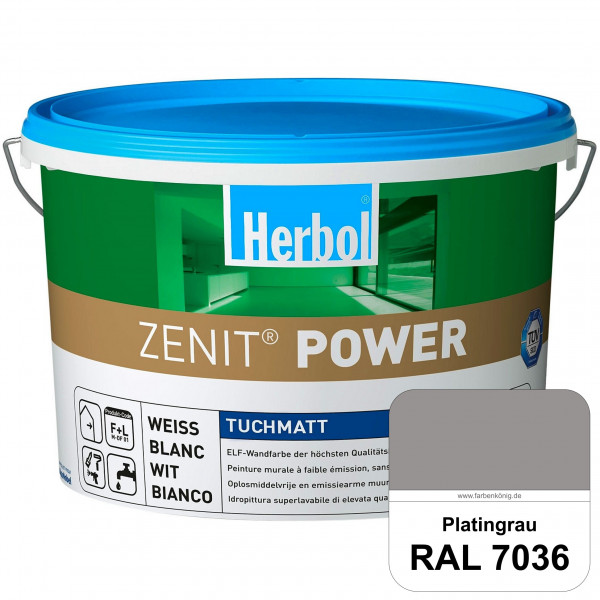 Herbol Zenit Power (RAL 7036 Platingrau) Superdeckende ELF-Wandfarbe