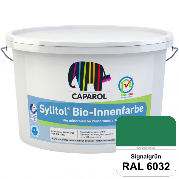 Sylitol® Bio-Innenfarbe (RAL 6032 Signalgrün) Innenfarbe auf Silikatbasis  für Allergiker