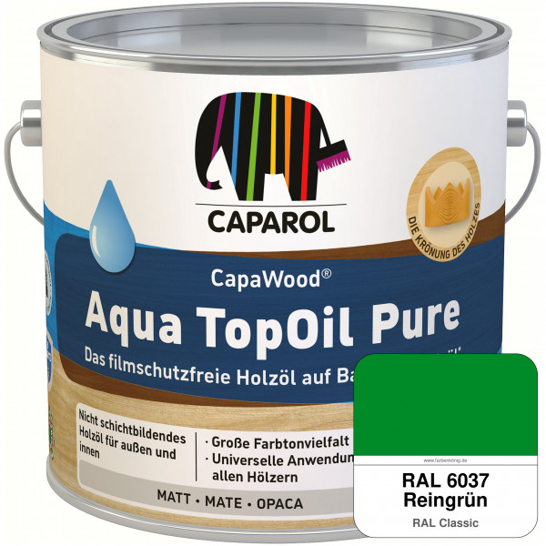 CapaWood® AquaTopOil Pure (RAL 6037 Reingrün) - ersetzt CapaGreen Holz-Öl Aqua