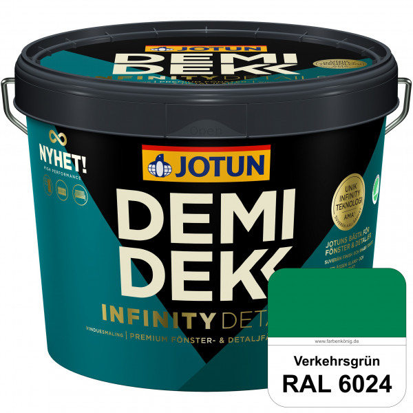 DEMIDEKK Infinity Details - Deckender Holzschutz (RAL 6024 Verkehrsgrün)
