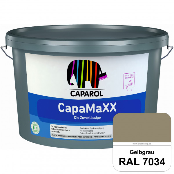 CapaMaXX (RAL 7034 Gelbgrau) tuchmatte Innenfarbe mit hohem Deckvermögen und Ergiebigkeit