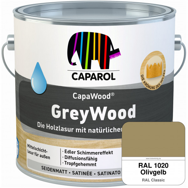 CapaWood® GreyWood (RAL 1020 Olivgelb) - ersetzt Capadur GreyWood