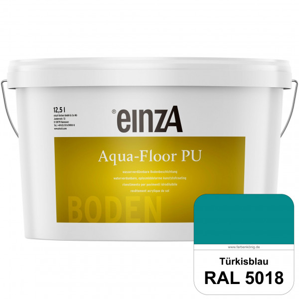 einzA Aqua-Floor PU (RAL 5018 Türkisblau) seidenglänzender Acryl-PU-Bodenbeschichtung