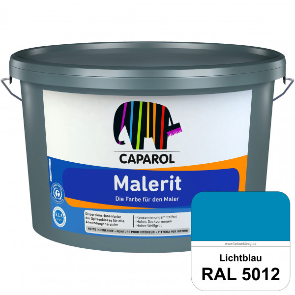Malerit E.L.F. (RAL 5012 Lichtblau) matte Innenfarbe für Neu- & Renovierungsanstriche