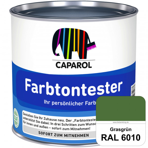 Farbtontester (RAL 6010 Grasgrün) Individuell abgetönte Dispersionsfarbe zum Anlegen von Farbtonmust