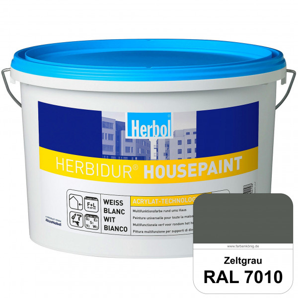Herbidur Housepaint (RAL 7010 Zeltgrau) seidenmatte Reinacrylat-Fassadenfarbe