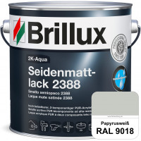 2K-Aqua Seidenmattlack 2388 (RAL 9018 Papyrusweiß) mechanisch und chemisch hoch belastbar für außen 