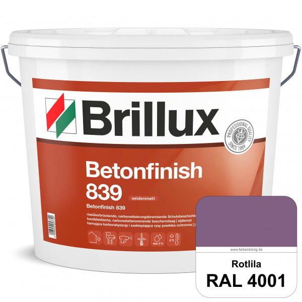 Betonfinish 839 (RAL 4001 Rotlila) elastische Beschichtung zum Schutz rissgefährdeter Betonbauteile