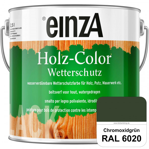 einzA Holz-Color (RAL 6020 Chromoxidgrün) Wetterschutzfarbe für außen