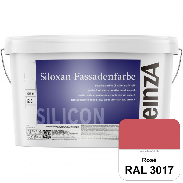 einzA Siloxan Fassadenfarbe (RAL 3017 Rosa) Siliconvergütete Fassadenfarbe