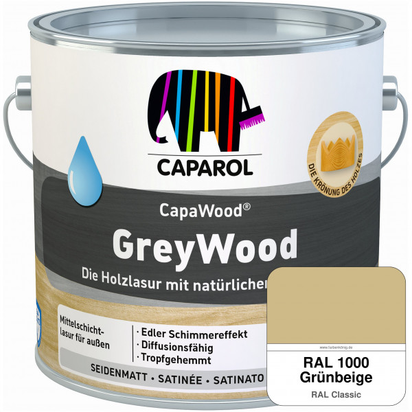 CapaWood® GreyWood (RAL 1000 Grünbeige) - ersetzt Capadur GreyWood