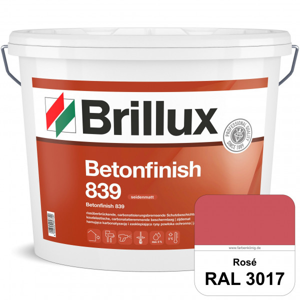 Betonfinish 839 (RAL 3017 Rosa) elastische Beschichtung zum Schutz rissgefährdeter Betonbauteile (Au