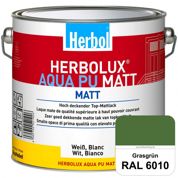 Herbolux Aqua PU Matt (RAL 6010 Grasgrün) Top-PU-Mattlack auf Wasserbasis (Innen)