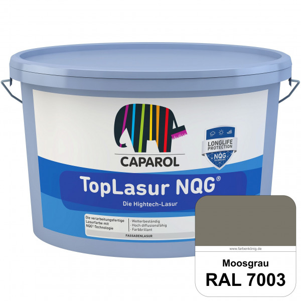 TopLasur NQG® (RAL 7003 Moosgrau) Verarbeitungsfertige Lasur auf Basis der Nano-Quarz-Gitter Technol