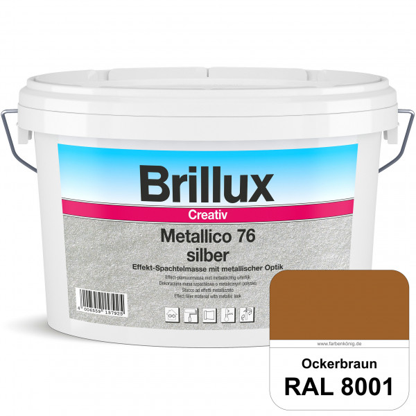 Creativ Metallico 76 (RAL 8001 Ockerbraun) Effektspachtelmasse für Oberflächen mit metallischer Opti