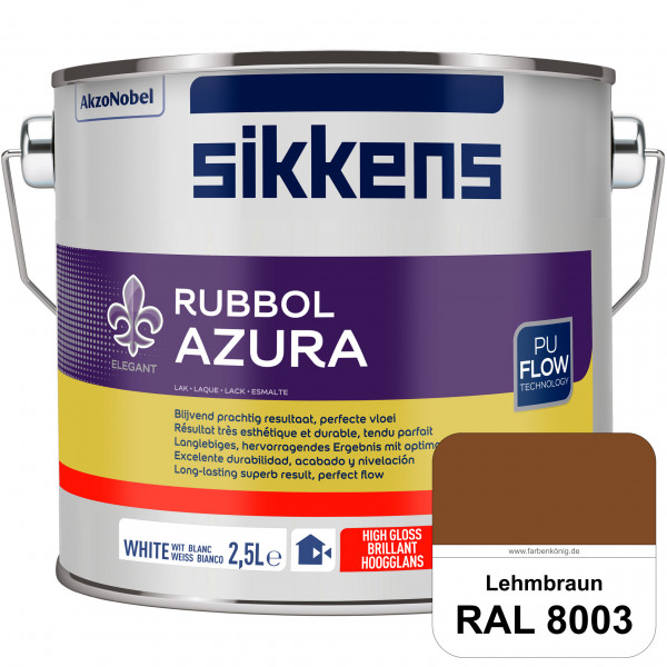 Rubbol Azura (RAL 8003 Lehmbraun) hochglänzender Lack (löselmittelhaltig) innen & außen