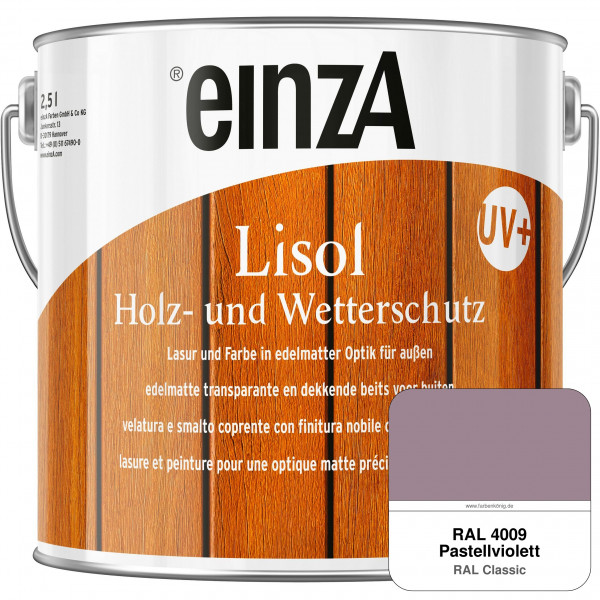 einzA Lisol Holz- und Wetterschutz Lasur und Farbe (RAL 4009 Pastellviolett)