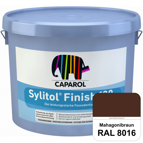 Sylitol® Finish 130 (RAL 8016 Mahagonibraun) wetterbeständige Fassadenbeschichtungen auf Silikatbasi