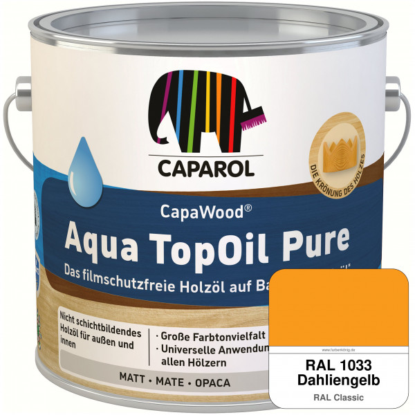 CapaWood® AquaTopOil Pure (RAL 1033 Dahliengelb) - ersetzt CapaGreen Holz-Öl Aqua