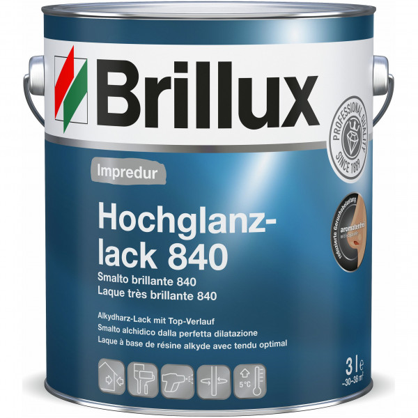Impredur Hochglanzlack 840 (B-Ware) - 0,75 Liter (Schwarz)