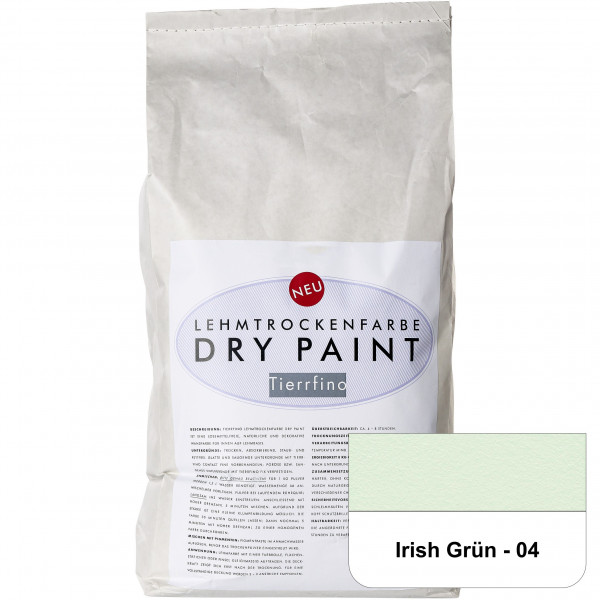 DRY-PAINT Lehmtrockenfarbe - Irish Grün - 04