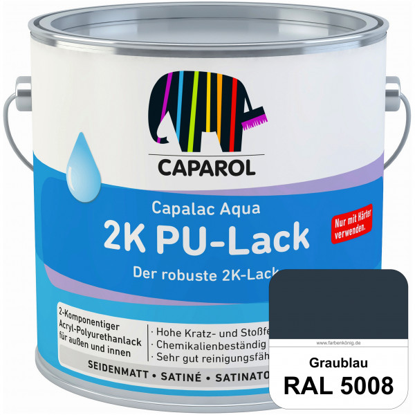 Capalac Aqua 2K PU-Lack (RAL 5008 Graublau) chemisch und mechanisch widerstandsfähige Lackierungen