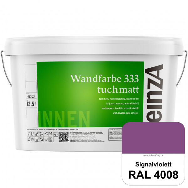 einzA Wandfarbe 333 tuchmatt (RAL 4008 Signalviolett) Hochdeckende, waschbeständige Wandfarbe