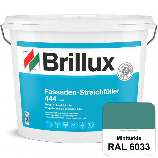 Fassaden-Streichfüller 444 (RAL 6033 Minttürkis) Faserverstärkter Streichfüller mit rissverschlämmen