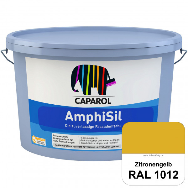 Amphisil (RAL 1012 Zitronengelb) Siloxanverstärkte matte Fassadenfarbe mit Silikatcharakter