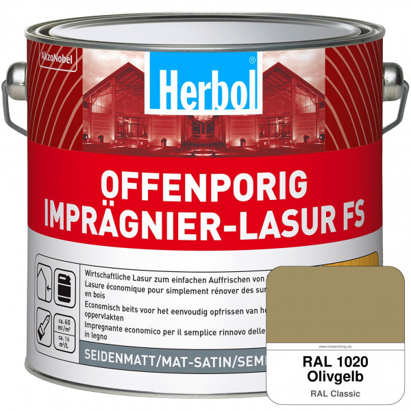 Offenporig Imprägnier-Lasur FS (RAL 1020 Olivgelb)