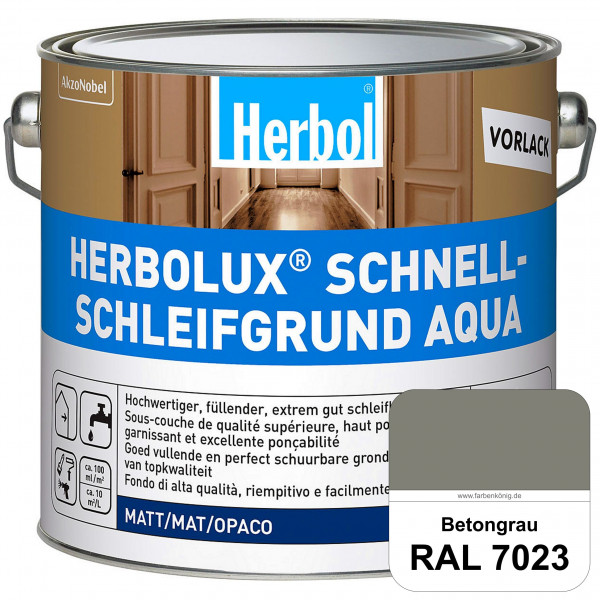 Schnellschleifgrund Aqua (RAL 7023 Betongrau) wasserverdünnbarer Vorlack mit hervorragender Schleifb