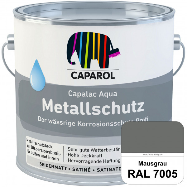 Capalac Aqua Metallschutz (RAL 7005 Mausgrau) wasserbasierter Korrosionsschutz für Stahl & verzinkte