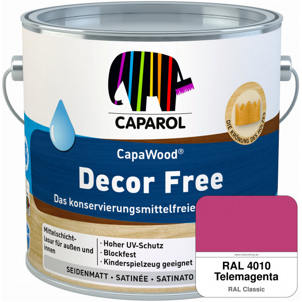 CapaWood® Decor Free (RAL 4010 Telemagenta) - ersetzt Capadur DecorLasur KF