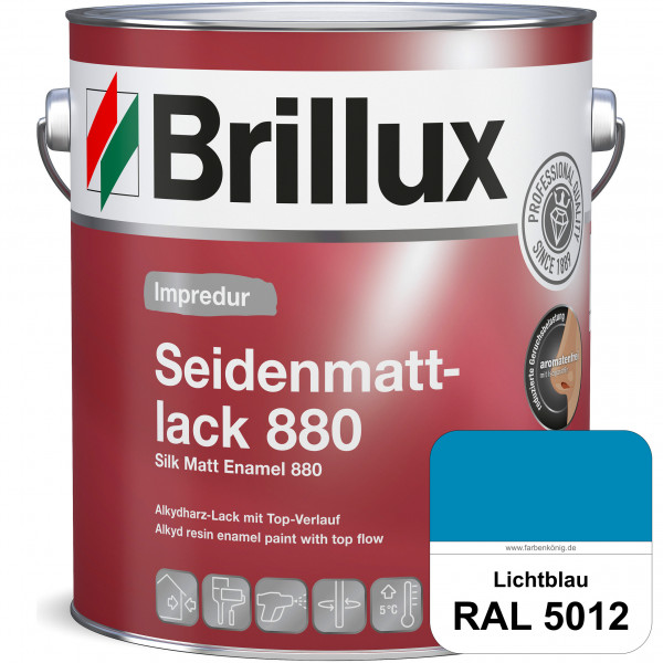 Impredur Seidenmattlack 880 (RAL 5012 Lichtblau) für Holz- oder Metallflächen innen & außen
