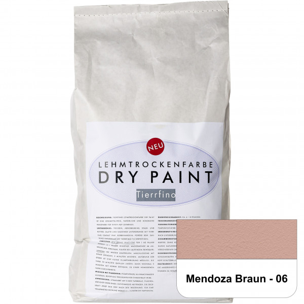 DRY-PAINT Lehmtrockenfarbe - Mendoza Braun - 06