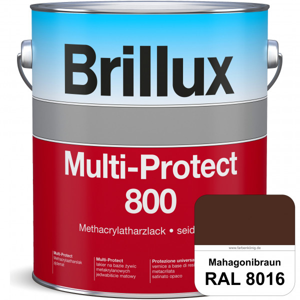 Multi-Protect 800 (RAL 8016 Mahagonibraun) seidenmatter, hoch wetterbeständiger Methacrylatharzlack,