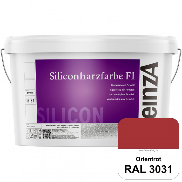 einzA Siliconharzfarbe F1 (RAL 3031 Orientrot) Universal Siliconharz-Fassadenfarbe, kalkmatt, wetter