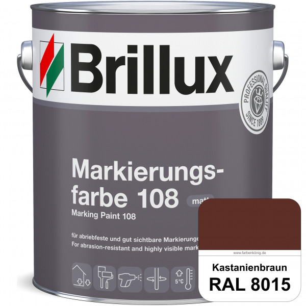 Markierungsfarbe 108 (RAL 8015 Kastanienbraun) Markierungsfarbe für Asphalt, Betonböden, Zementestri