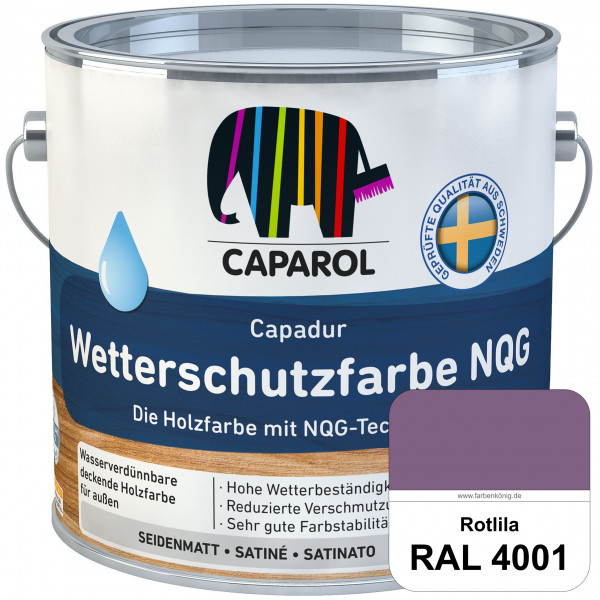 Capadur Wetterschutzfarbe NQG (RAL 4001 Rotlila) Holzfarbe mit NQG-Technologie wasserbasiert für auß