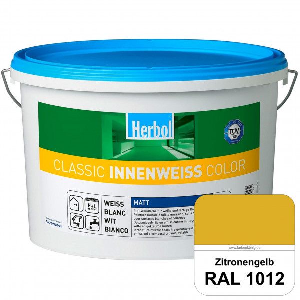 Classic Innenweiss Color (RAL 1012 Zitronengelb) Hochwertige Renovierungsfarbe